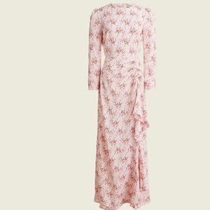 J.crew Collection Ruffle silk dress in freesia floral